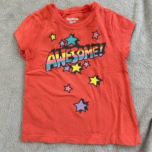 OshKosh B'gosh Toddler Girls "Awesome" T-Shirt Sz 2T